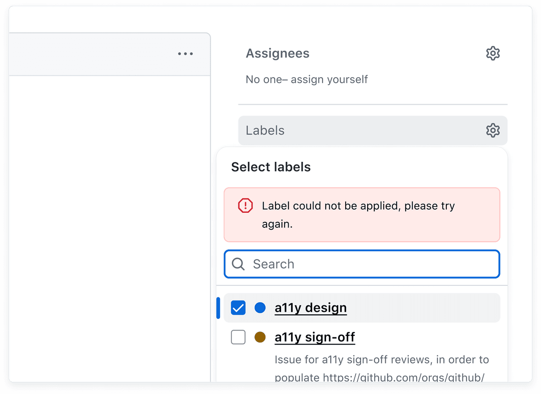 A banner for a SelectPanel dialog is placed inside the dialog just before the SelectPanel options.