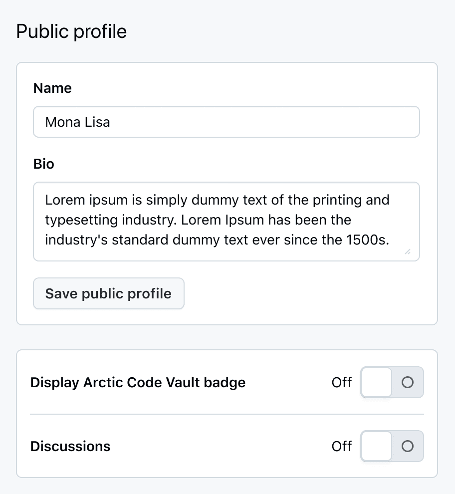 A form broken into two sections where one section has a dropdown that automatically saves